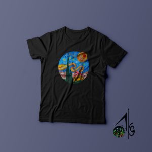 Vincent van Gogh Starry Night Themed T-Shirt bd